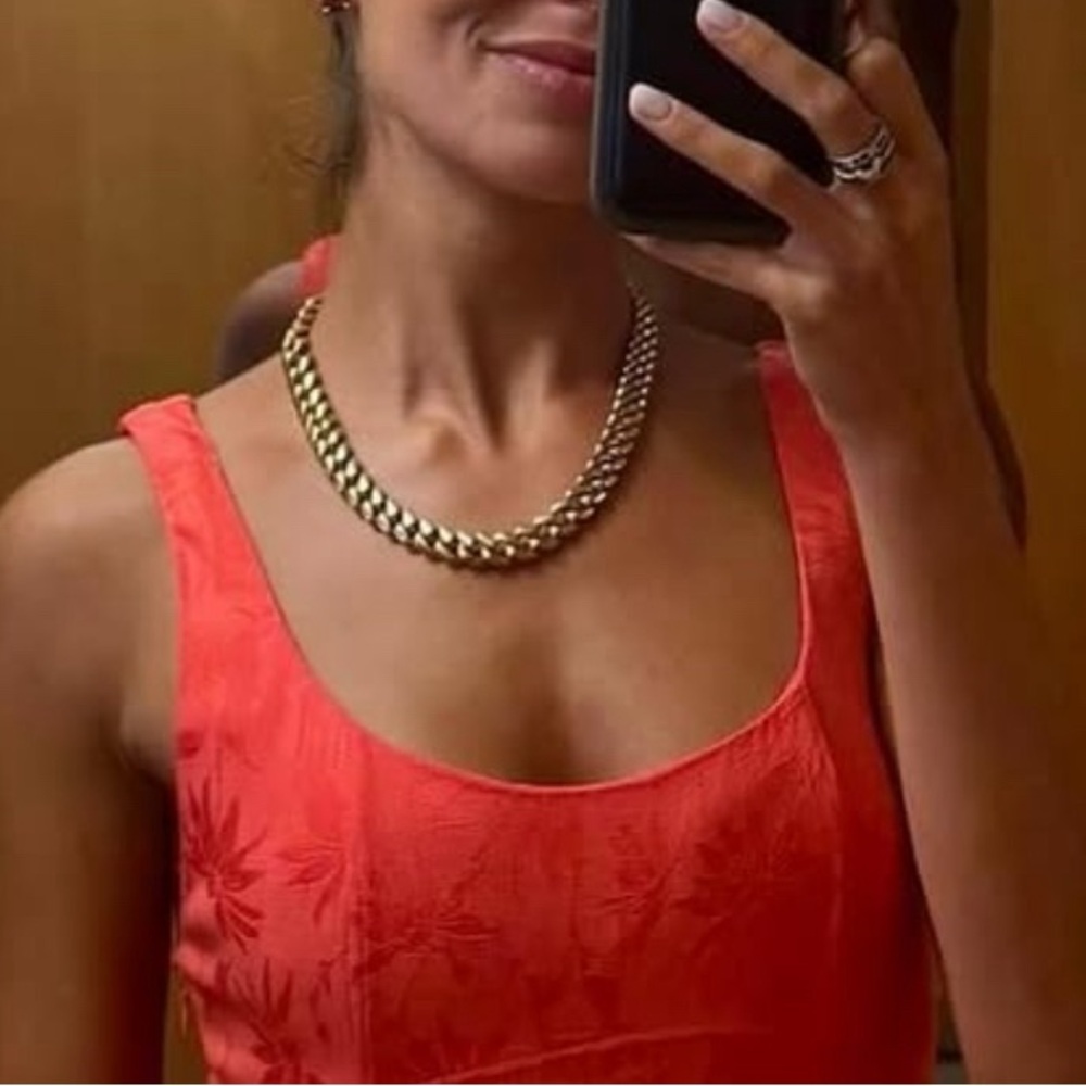 Past Midnight 18K Gold-Palted Chain Necklace 18”